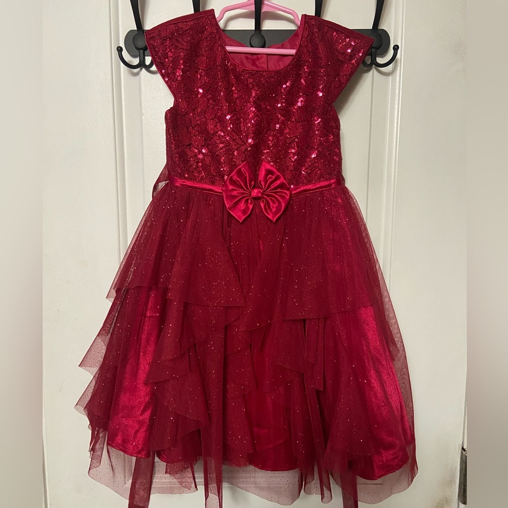 Jona Michelle Red Lace Dress